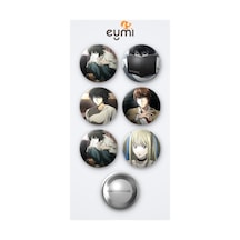 Death Note L Anime Ve L , Light Ve Misa Anime 6'lı Metal Rozet Seti 58mm İğneli Buton Çanta Yaka Rozeti Çok Renkli
