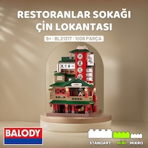 Balody Restoranlar Sokağı Serisi Çin Lokantası Bl21317 Mini Blok Yapı Oyuncakları Seti