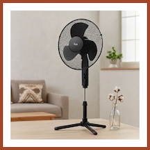Bezos 16\" 41 Cm Teleskopik Katlanır Ayaklı Vantilatör - Metal Kafes, 3 Kademe Pro