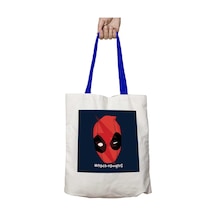 Art Hediye Mavi Kulplu Deadpool Taco Rangers Yıkanabilir Omuz Çanta Çok Renkli