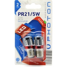 Photon P21/5w Bay15d 12-24v Led Ampul - Kırmızı Red - İkili Blister Ph7216 R B2