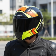 Ls2 Rapıd 2 Extra Mat Neon Sarı-navy Mavi Kask Siyah Vizör + Şeffaf Vizör Çok Renkli