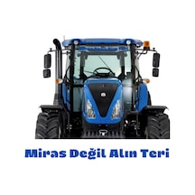 Miras Değil Alın Teri Traktör Güneşlik 80x8 Cm Case Tümosan Massey Erkunt Traktör Çıkartma