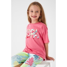 U.S. Polo Assn Sweet Pomegranate Flower Pembe Kız Çocuk Kapri U.S. Polo Assn Sweet Pomegranate Flower Pembe Kız Çocuk Kapri