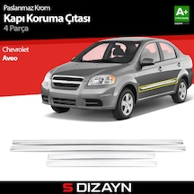 S-dizayn Chevrolet Aveo Sd Kapı Koruma Çıtası Krom 2006-2010