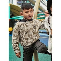Mayoral Erkek Kapüşonlu Sweatshirt 25kmyr4403 Bej