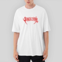 Benediction Red Oversize Beyaz Tişört Beyaz