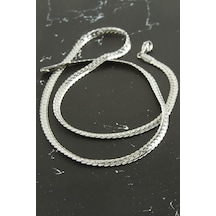 İtalyan - 176 - Zincir Çelik Kolye 55 Cm - - Shophnrl - Gümüş Rengi