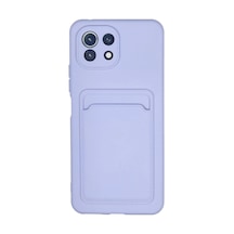 Xiaomi Mi 11 Uyumlu Kılıf Kelvin Kartvizitli Silikon - Lila