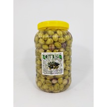 Etik Yerli Ürünler Mudanya Cinsi Yeşil Dilme Tatlanmış Zeytin 3 KG