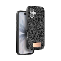 Onegif Apple İphone 17 Bright Simli Kapak - Siyah 0.2M-Çok Renkli