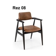 Rez 08 Modern Şık Ergonomik Dayanıklı Konforlu Ahşap Ayaklı Salon Yemek Sandalyesi Modeli Çok Renkli