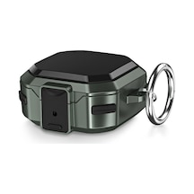 Caseonn Samsung Uyumlu Galaxy Buds Live - Buds Pro Kılıf Güvenlik Kilitli Military Tank Haki