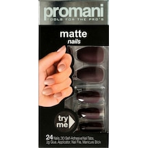 Promani Matte Takma Tırnak Kiti Koyu Bordo