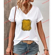 Tarzsokak Leopar Desenli Kare Beyaz