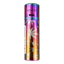 Hunter Tek Torch Pürmüz Renkli Yaprak Desenli Metal Puro Çakmağı Ack061