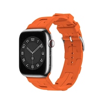 Apple Uyumlu Watch 7 45mm Krd-92 Kordon Turuncu