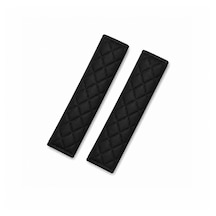 Microcase Kapitone Desen Emniyet Kemeri Ve Askılık Omuzluk Kılıfı Yumuşak Elyaf Dolgu Malzeme Cırtlı Tasarım Siyah 2 Adet 60 Cm Al5670