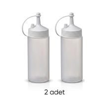 Grılltıder Sos Şişesi, Beyaz-şeffaf, 200 Ml 2 Adet Çok Renkli