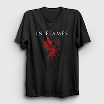 Presmono Unisex Devil In Flames T-shirt Siyah Presmono Unisex Devil In Flames T-shirt Siyah