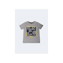 Fenerbahçe Lisanslı Çocuk Tribun Fb Logo Gri T-shirt Gri