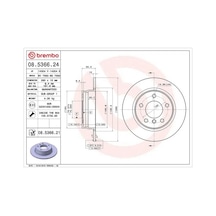 Bmw 318i E46 Arka Fren Diski 1998-2005 Brembo 08536621 2adettir