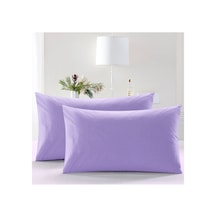 Lionas Düz Pamuklu 2'li Yastık Kılıfı 50x70 Lila Lila
