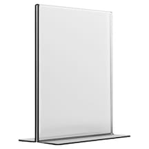 Heroglas A6 T Tipi Dikey Masa Üstü Şeffaf Pleksi / Föylük-fiyatlı