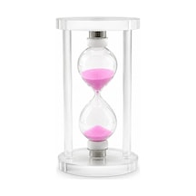 Küçük Cam Kum Saati Cam Standlı Çap: 6cm-yükseklik: 10cm 5468 Çok Renkli