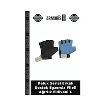 Delux Serisi Erkek Destek Egzersiz Fileli Ağırlık Eldiveni L Çok Renkli