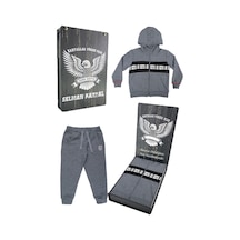 Beşiktaş Lisanslı Çocuk Kapüşonlu Eşofman Takımı Kişiye Özel Kutu 001