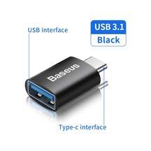 Baseus Baseus Usb 3.1 Tip C Otg Adaptör Usb C Erkek Usb A Dişi Dönüştürücü 10 Gbps Macbook UyumluSamsung Xiaomi Grey Chına