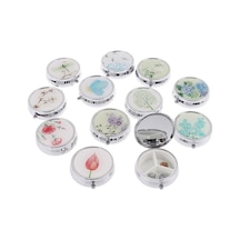 Tıp Organizatör Taşınabilir Hap Kutusu Makyaj Saklama Kabı Katlanır Hap Kutusu 5