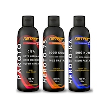 Netfer 3'lü İnce Kalın Pasta Cila Set - 3x100 Ml