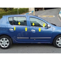 Markadan Dacia Sandero Krom Cam Çıtası 2012 Sonrası 4 Parça Pasla