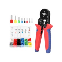 Gajeena El Elektrik Presi 0.25-10mm² Awg23-7, Yüksek Mukavemetli Çelik, 1200 Adet Terminolü Kutulu, Mavi-kırmızı Model