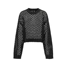 Only Onlsmılla Short Pullover L/s Knt Noos Siyah