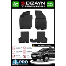 S-dizayn Dacia Duster 4x4 3d Pro Havuzlu Paspas 2013-2018 A+ Kalite