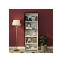 Alya K01 Kitaplık, Ofis Dolabı, 5 Raflı, Beyaz - 939617396 Beyaz