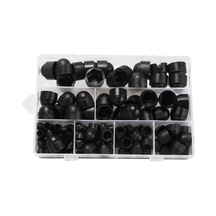 Springsun 6 Boyutlu Siyah Plastik Cıvata Kapakları Seti - M4'ten M12'ye Dek Güvenli Ve Dekoratif Çözüm