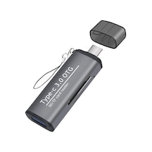 Type-c To Usb 3.0 Tf Sd Kart Okuyucu Usb Type-c Otg Adaptör Çevir