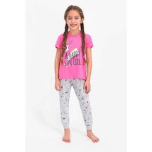 Roly Poly 2451 Kız Çocuk Be Happy Stay Cool Kısa Kol Pijama Takımı 001