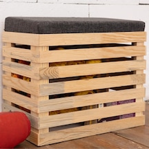 Ahşap Sandıklı Puf Bench Ahşap Puf