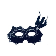 Maske - Göz Maskesi - Tüylü - Siyah - Parti