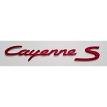 Porsche Uyumlu Yazı Cayenne S 2 22.5 Cm Küçük Kırmızı