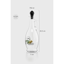 Renga Kibele Desenli 750 Ml Siyah Kapaklı Cam Yağlık 152044 Siyah