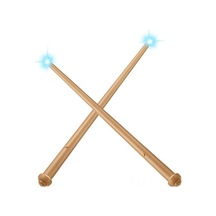 Sihirli Işık Ve Sesli Büyücü Asası - 2'li Set, 35 Cm, Parti Aksesuarı 112 Karakter