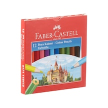 Faber-castell Karton Kutu Boya Kalemi, 12 Renk, Yarım Boy, Parlak Ve Canlı Renkler, Örtücü Etki, Uç Kırılmasına Genel