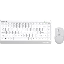 A4Tech FG1112 Kablosuz Q Mini Klavye Mouse Set Beyaz