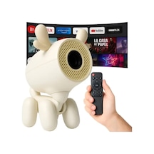 Mey İthalat Android Sistemli Mini Projektör Dolby Hoparlörlü Kablosuz Projeksiyon
